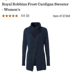 Royal Robbins frost cardigan sweater